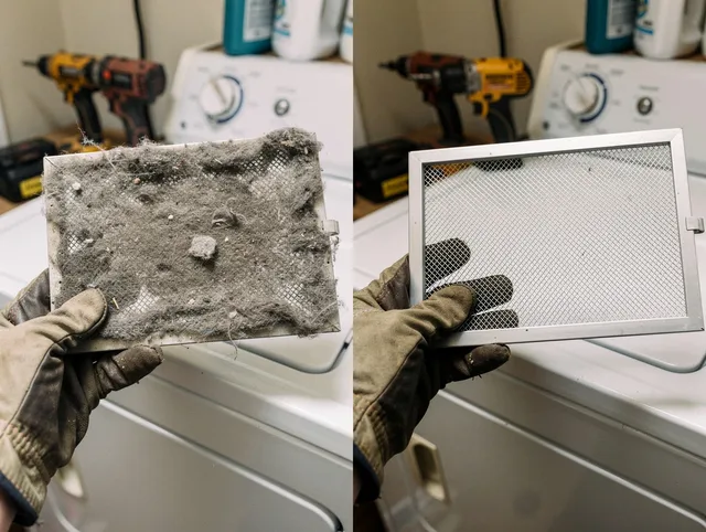 Professional lint trap cleaning by Richmond Heights Dryer Vent Cleaning in Richmond Heights