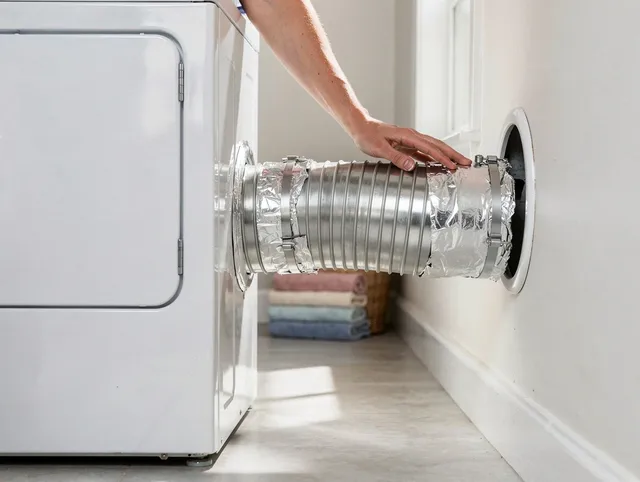 Professional dryer vent hose installation by Richmond Heights Dryer Vent Cleaning in Richmond Heights