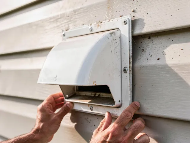 Richmond Heights Dryer Vent Cleaning technician delivering thorough residential dryer vent cleaning service in Richmond Heights